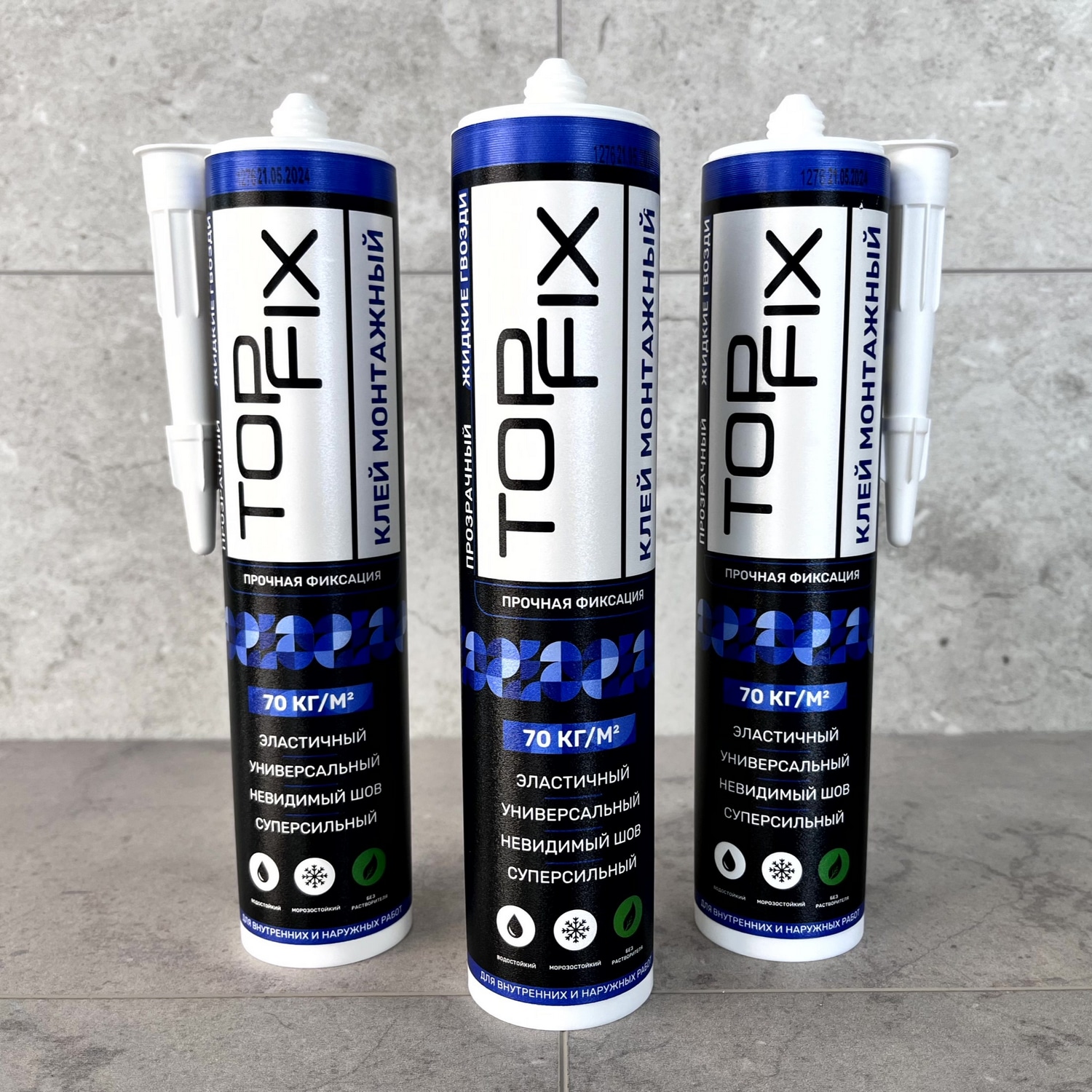 Клей TOP FIX 70 монтажный прозрачный акриловый 290мл